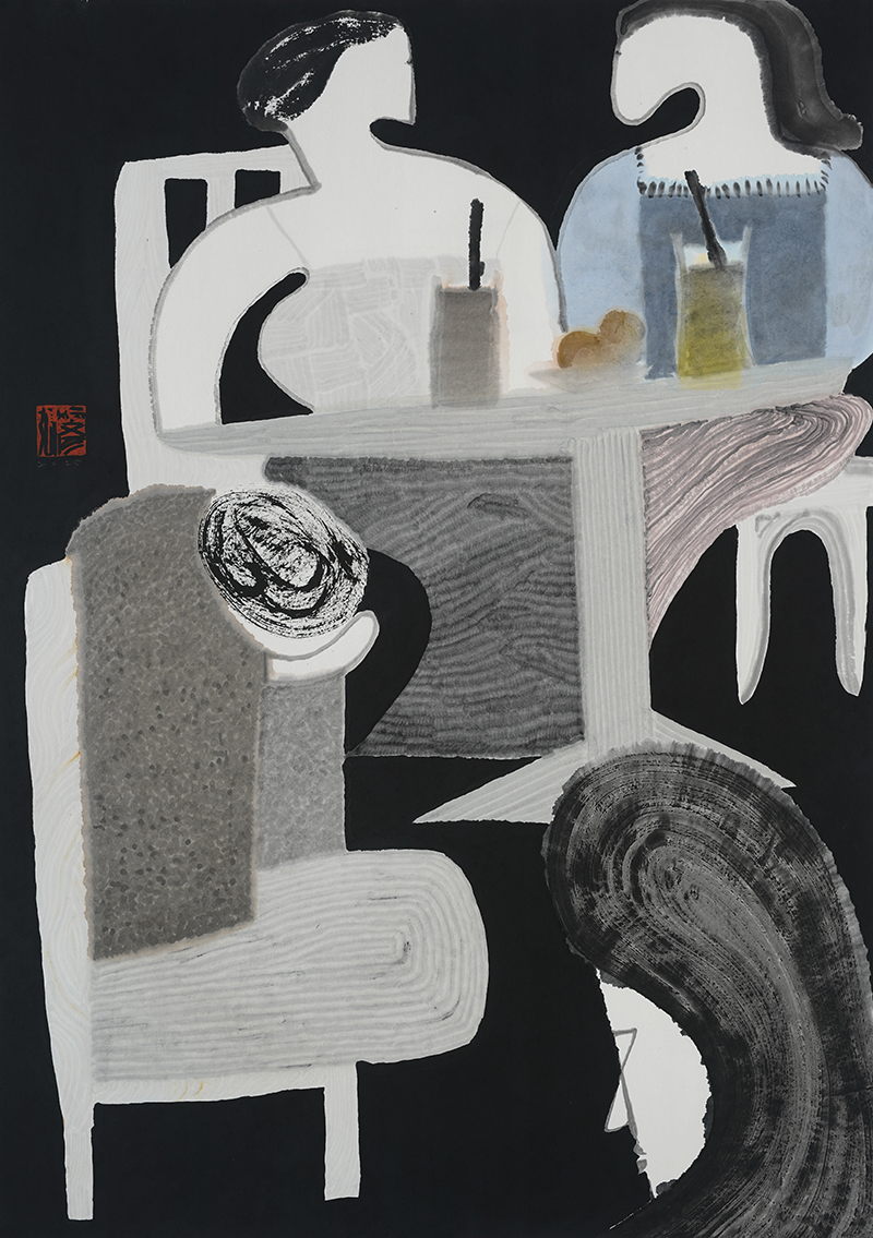 Jang Byeong Eun · Eastbrush · 张炳彥 · figure · ink_and_light_color_on_paper · 1189mm_x_841mm · 2025